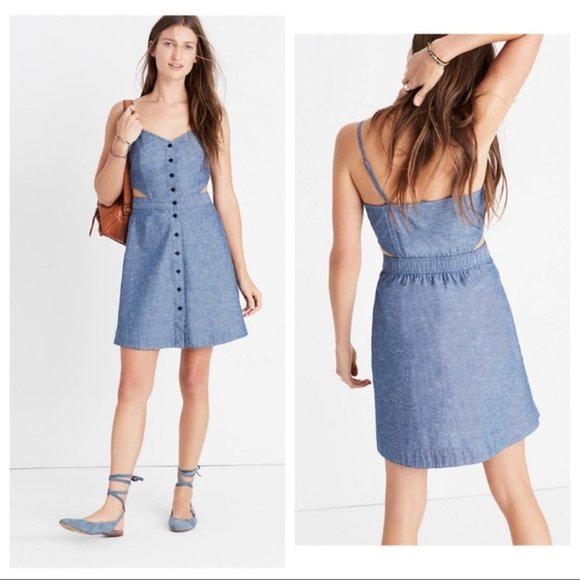 Madewell Dresses & Skirts - Madewell Chambray Cutout Summer Dress